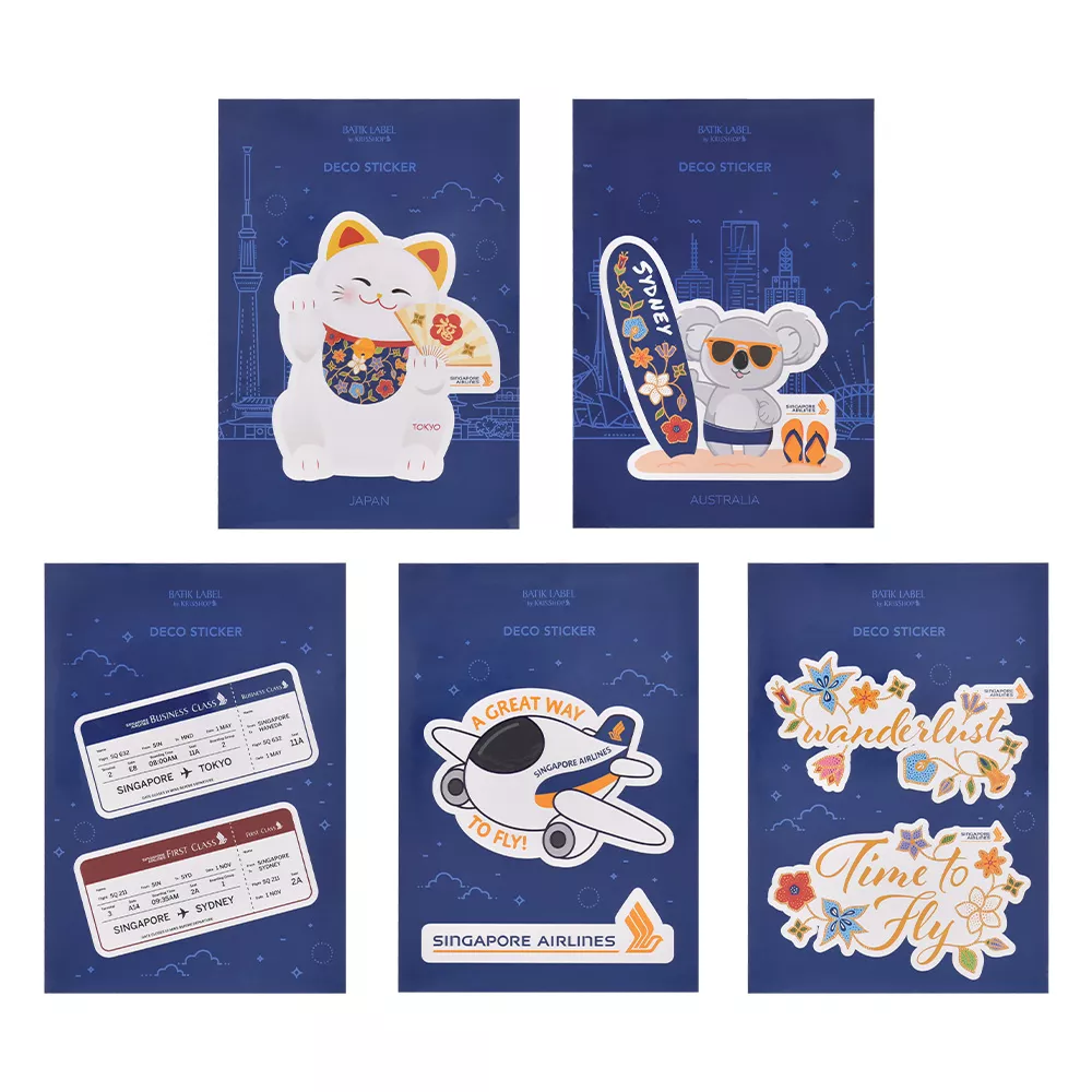 DESTINATION SERIES - PVC LUGGAGE STICKERS PACK OF 5 (MANEKI + KOALA)